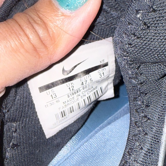 Nike Air Huarache Run Ultra Triple Black Size 13 USED - Picture 6 of 6